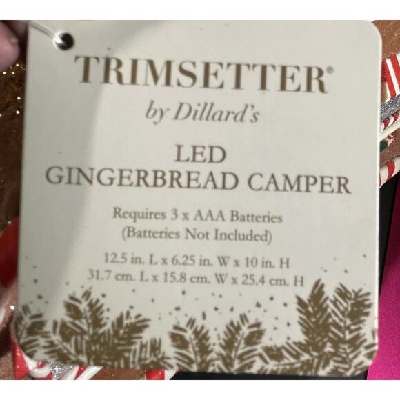 NWT Rare Retired-Dillards Trimsetter Gingerbread Camper Light Up LED 12.5. X 10 - Picture 8 of 10